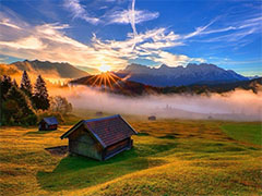 Berge im Herbstlicht